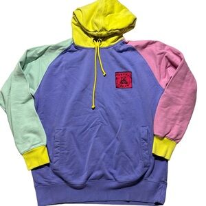 Teddy Fresh large colorblock sweatshirt hoodie men’s